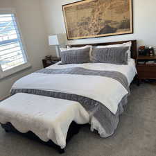 View of carpeted bedroom