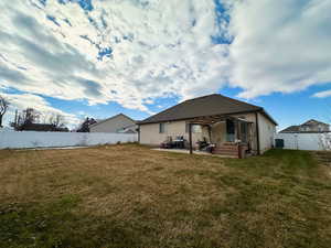 Lovely and large backyard.  Fully fenced with gate.