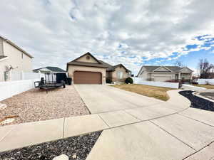 West-facing home.  RV pad next to driveway