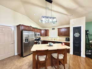 Kitchen with pantry.