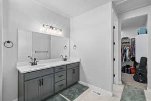 Bathroom featuring vanity