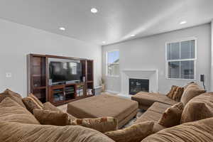 Living room featuring hardwood / wood-style floors
