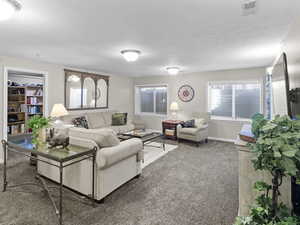 View of carpeted living room