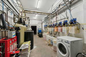 Interior space featuring washer / dryer