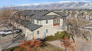 Exterior space with a mountain view