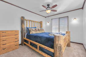 Guest bedroom 1 with ceiling fan