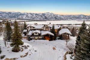 Exterior space featuring a mountain view