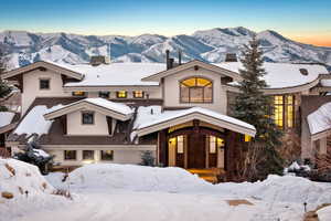 View of front of house featuring a mountain view