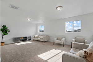 View of carpeted living room