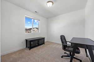 View of carpeted office