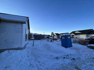 View of snowy yard