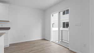 Interior space featuring light hardwood / wood-style floors