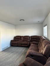 View of carpeted living room