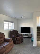 View of carpeted living room