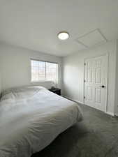 View of carpeted bedroom