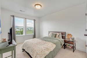 View of carpeted bedroom