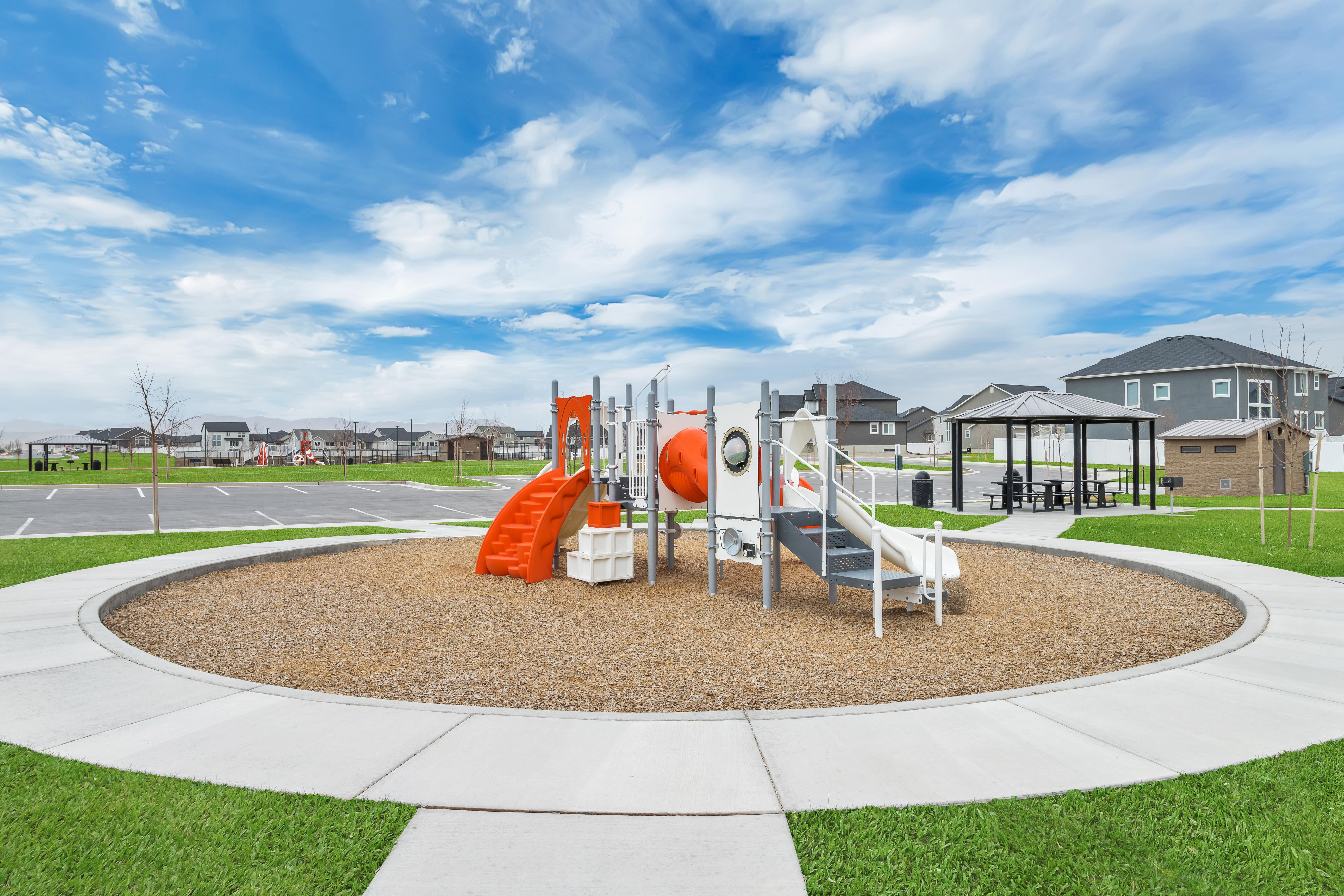 View of playground with a gazebo