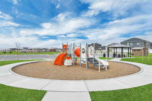 View of playground with a gazebo