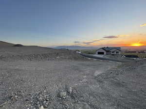 Exterior space with a mountain view