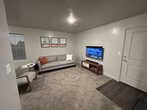 View of carpeted living room