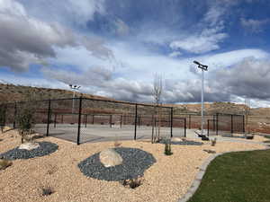 View of yard featuring a mountain view