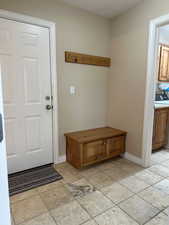 View of mudroom/garage entry