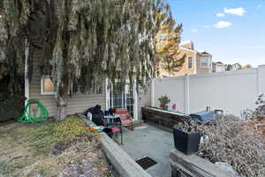 View of patio as grilling area