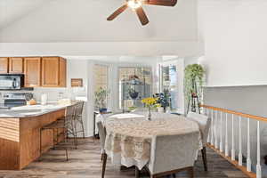 Dining area and kitchen