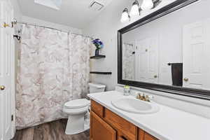 Bathroom with new LVP flooring