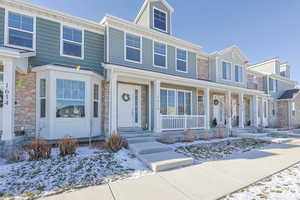 View of front of house featuring covered porch