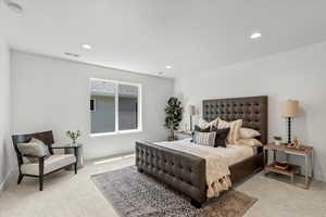 View of carpeted bedroom