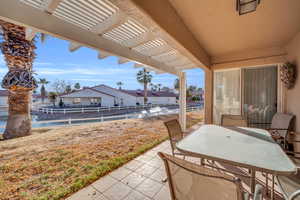 View of patio / terrace with a pergola