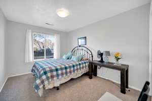 View of carpeted bedroom