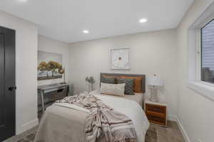 View of carpeted bedroom