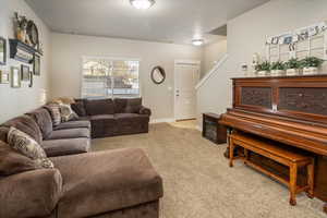 View of carpeted living room