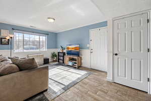 Living room with large window