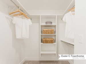 View of spacious closet