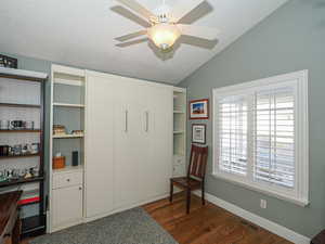 Main floor office or bedroom #2 with built in Murphy bed