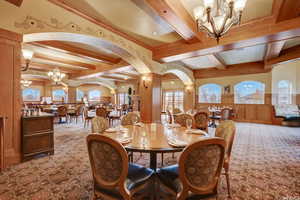 Dining room of one of the restaurants