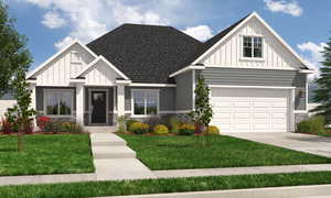 View of front of property featuring a front lawn