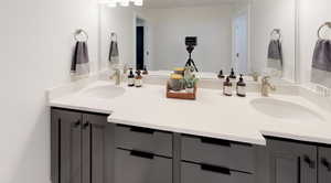 Bathroom featuring vanity