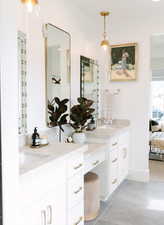Bathroom featuring vanity