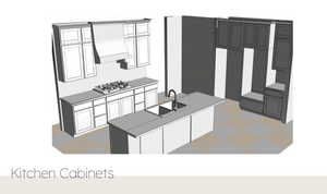 Kitchen featuring sink, white cabinetry, a center island with sink, and stainless steel gas cooktop