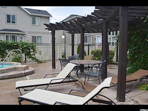 View of patio featuring a pergola