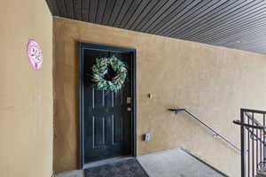 View of doorway to property