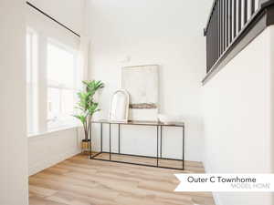 Interior space featuring light wood-type flooring