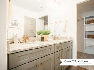 Bathroom featuring vanity