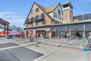 Exterior space featuring a mountain view