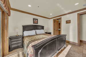 Bedroom featuring ornamental molding