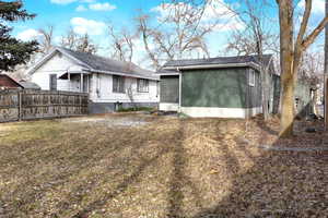 Back yard viewing the rear of the house